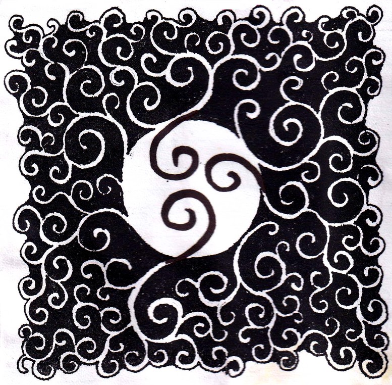 Vzorec Re nepřehledný Triskel 666 / Pattern Re chaotic Triskel 666